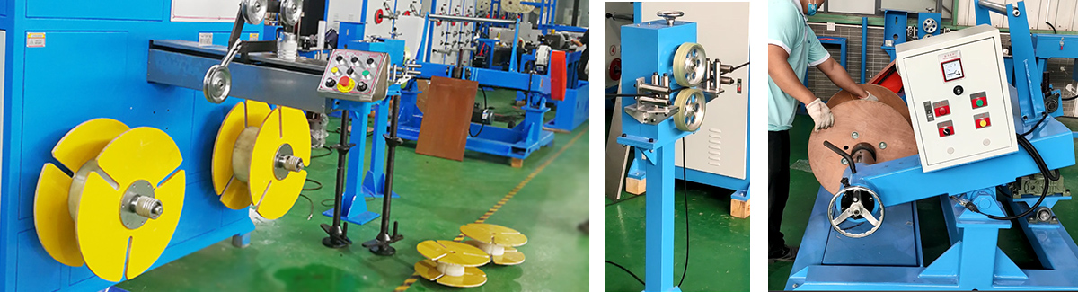 Cable rewinding machine
